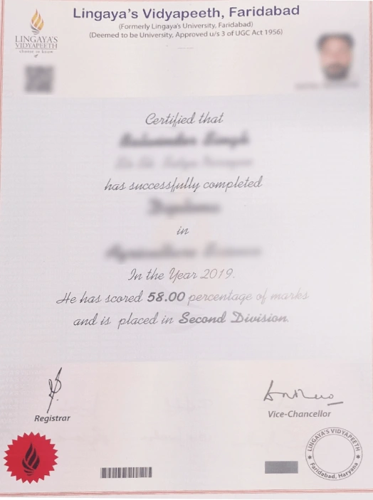 Sample Certificate
